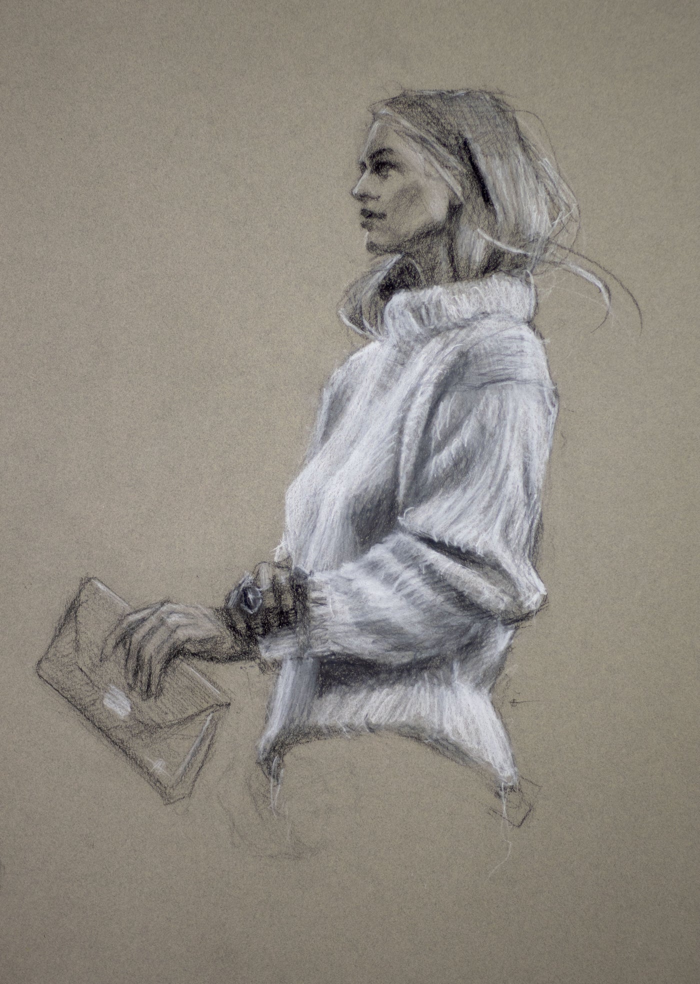 Woman in Big Sweater